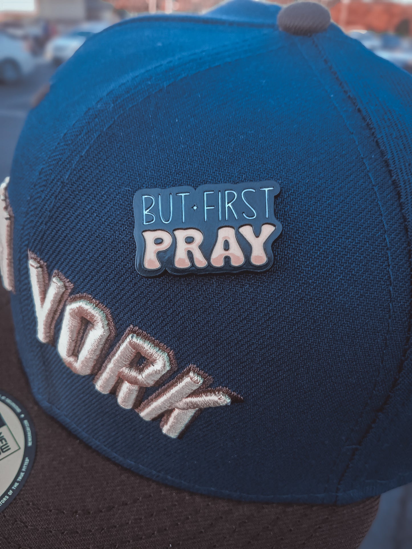 But First Pray Hat Pin