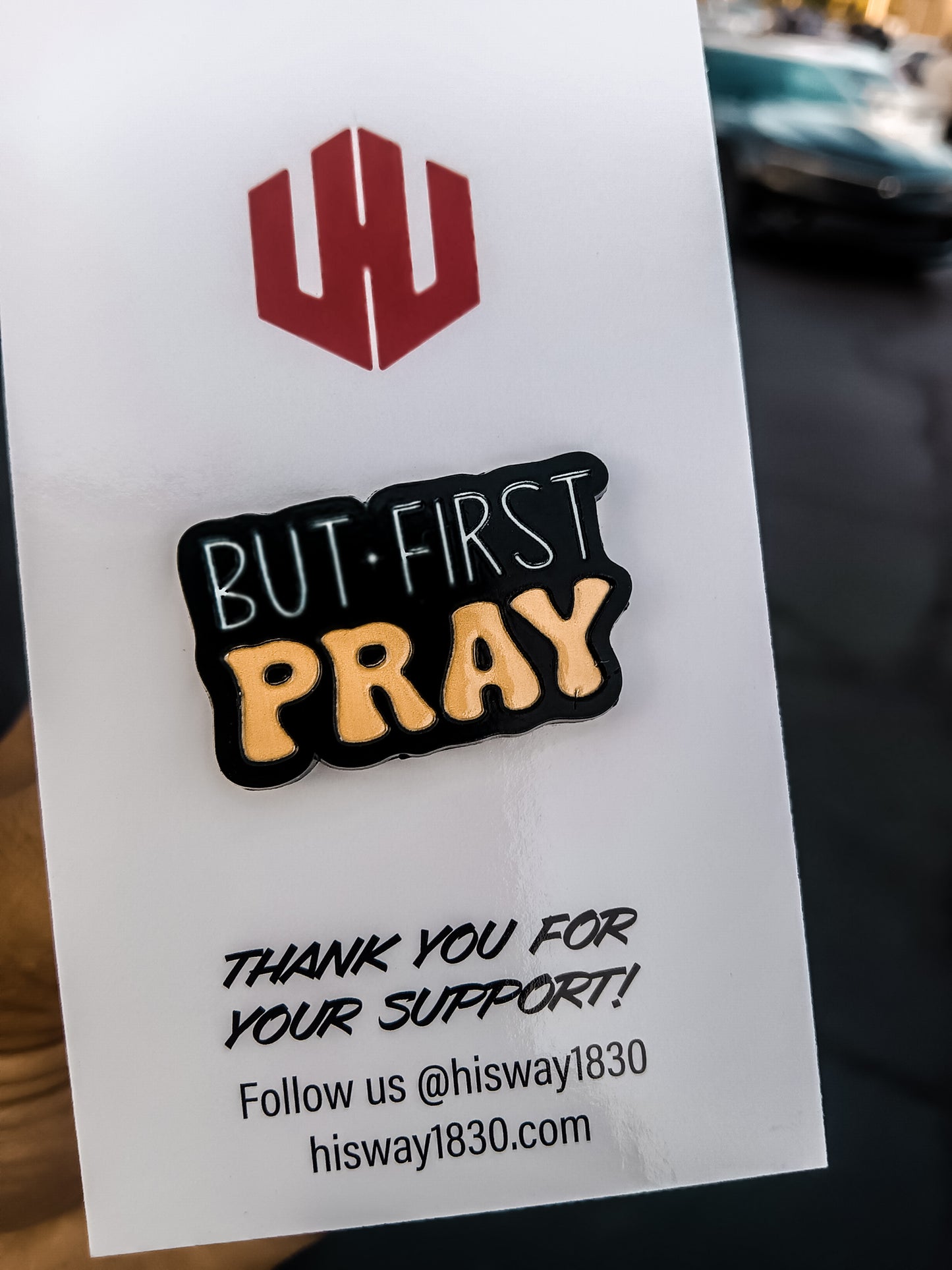 But First Pray Hat Pin